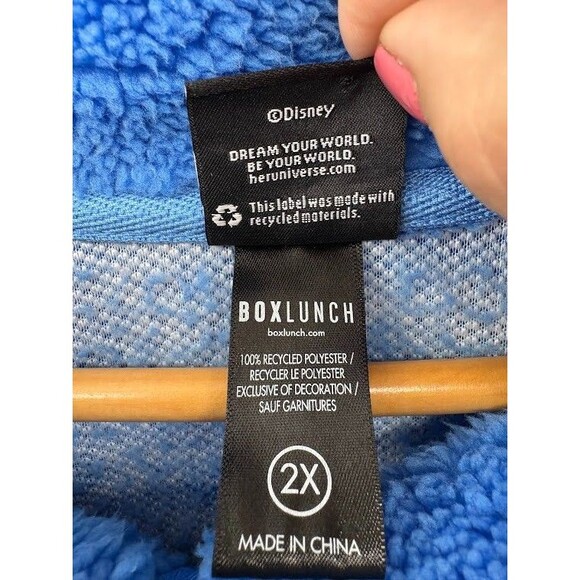 Disney Mickey Mouse & Friends Ski Scene Sherpa Quarter Zip Crewneck Size 2X - Picture 5 of 10